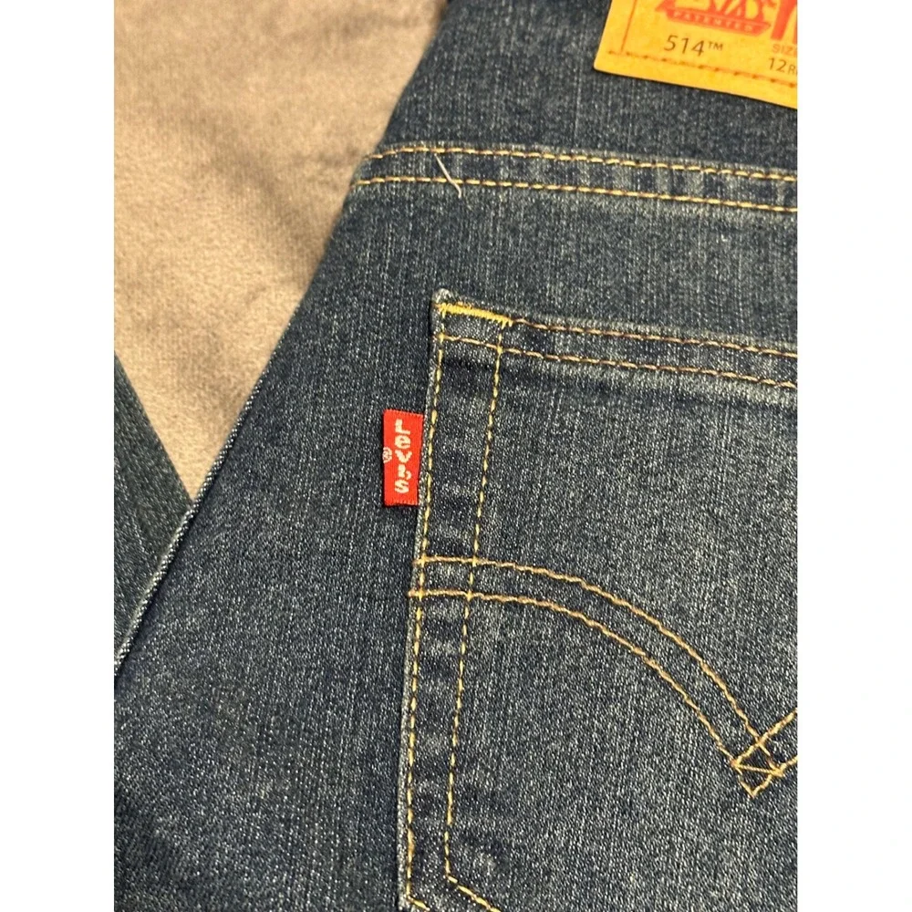 Levis 514 Straight Performance Jeans Boys Size 12 Reg 26x27 Medium Wash Denim